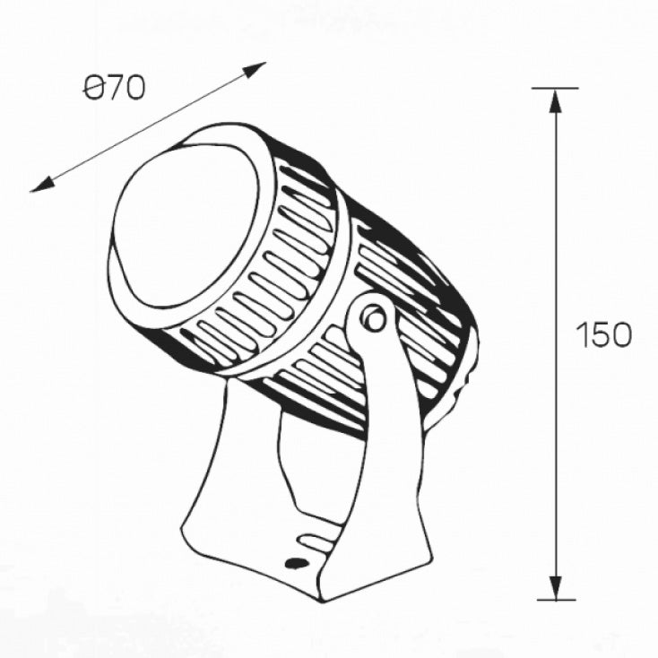 Zidna LED lampa 9W 4000K IP66