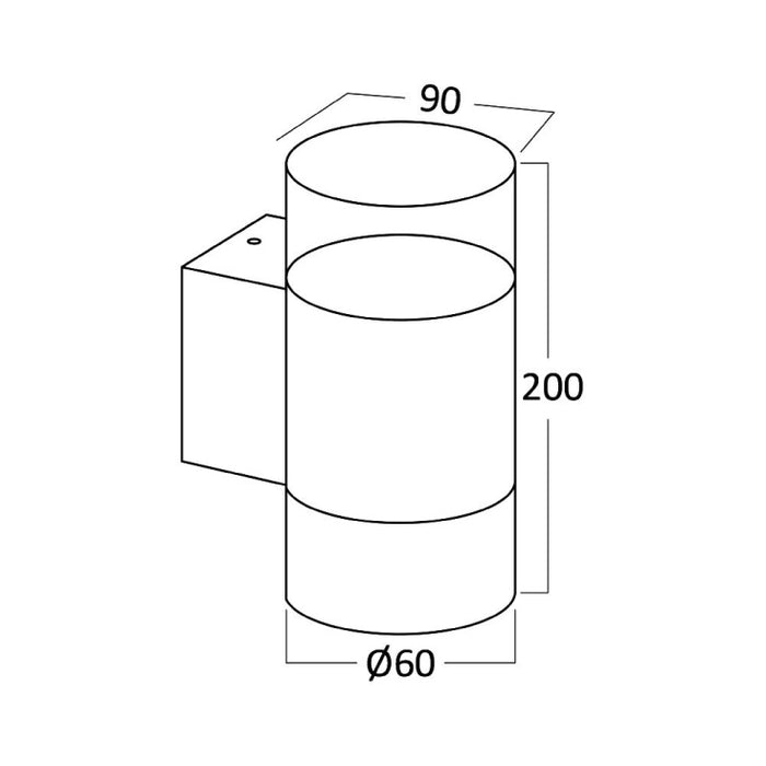 BRAYTRON siva zidna lampa 2xGU10