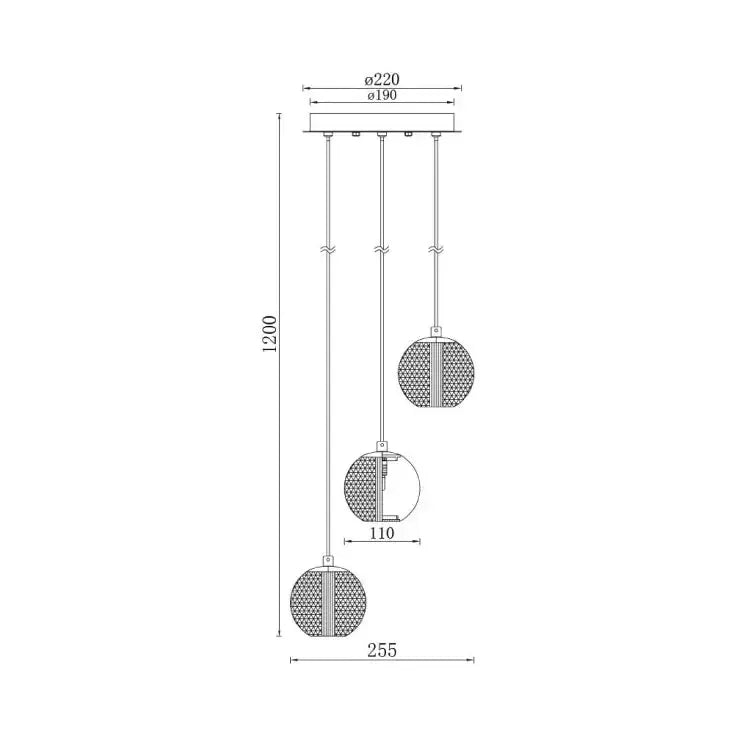 BRAYTRON visilica 3xG9