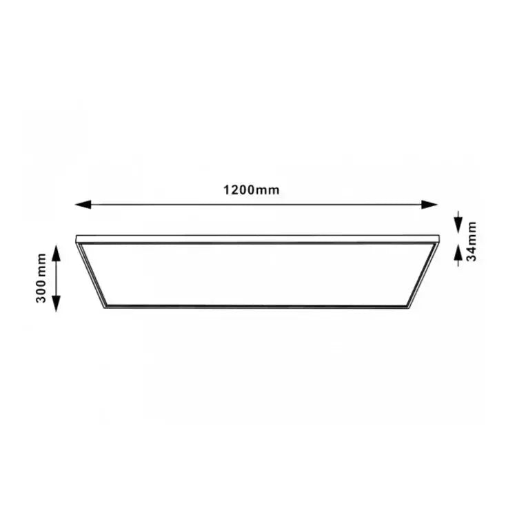 LED panel 48W, promenljiva boja svetla, 300x1200