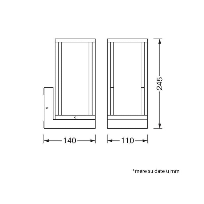 LEDVANCE zidna lampa 1xE27