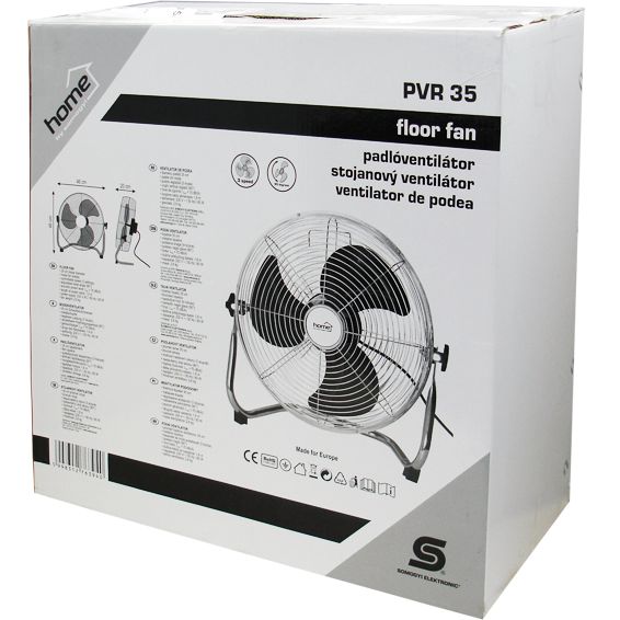 home Ventilator podni, prečnik 35cm, 60W, Inox - PVR 35