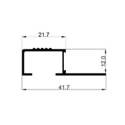 Aluminijumski stepenišni reljefni profil 330 H=12mm