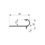 Aluminijumski stepenišni profil 355/UC 12mm