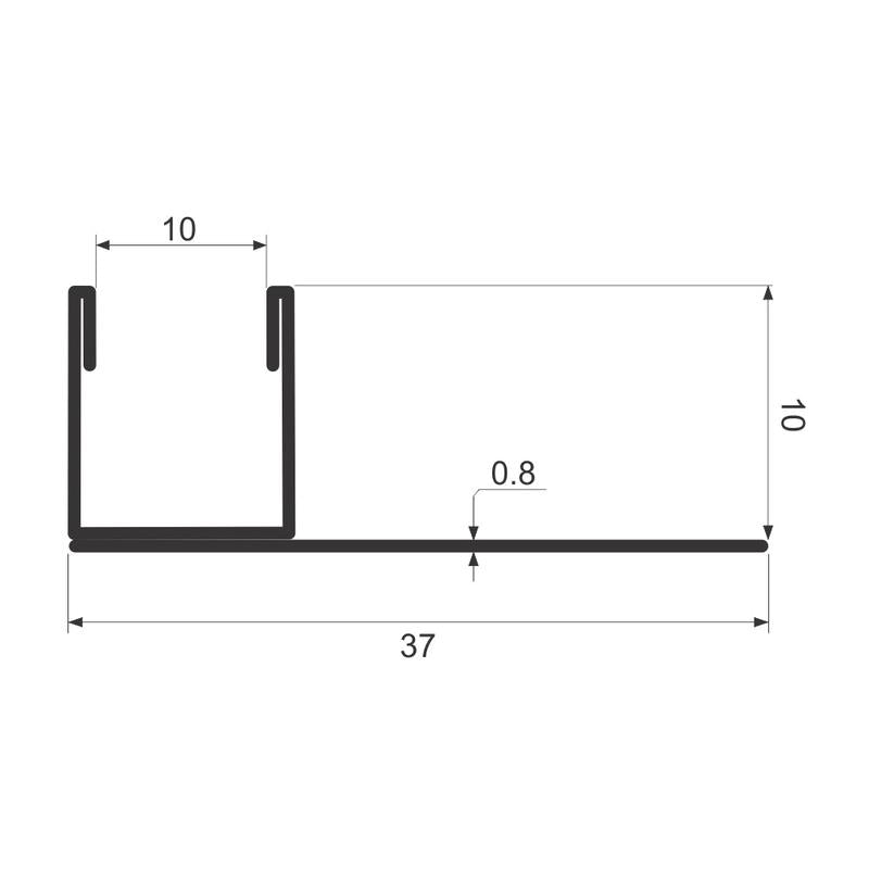 TK INOX ugradni profil S=10mm