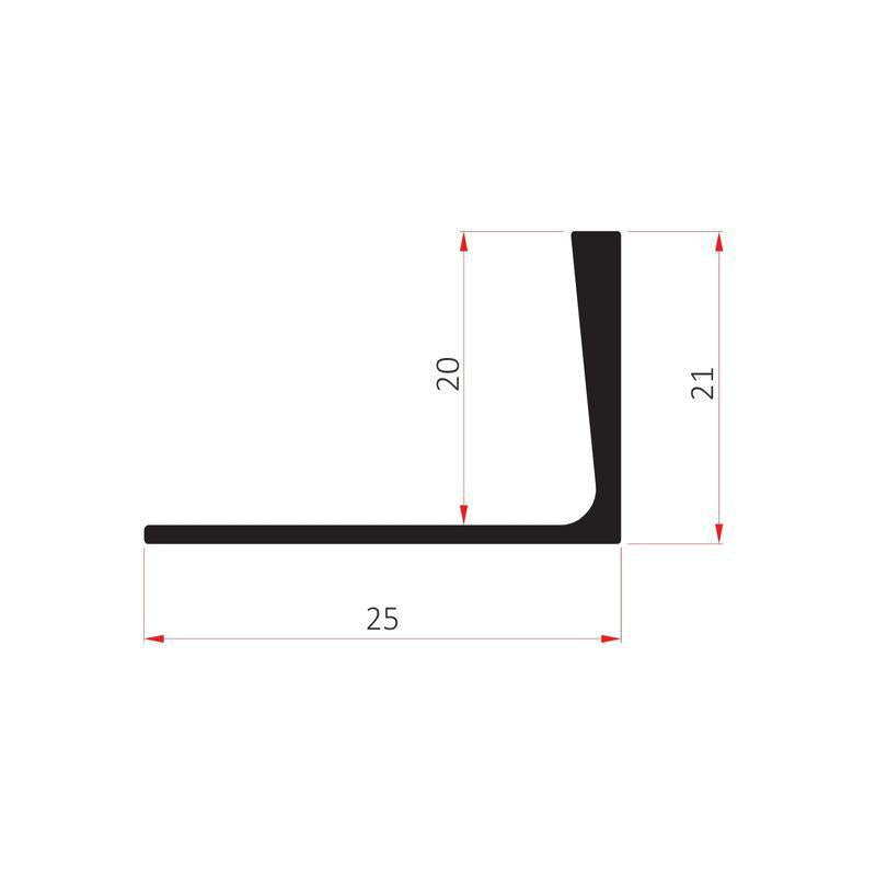 KG Al ger ravni H=20mm