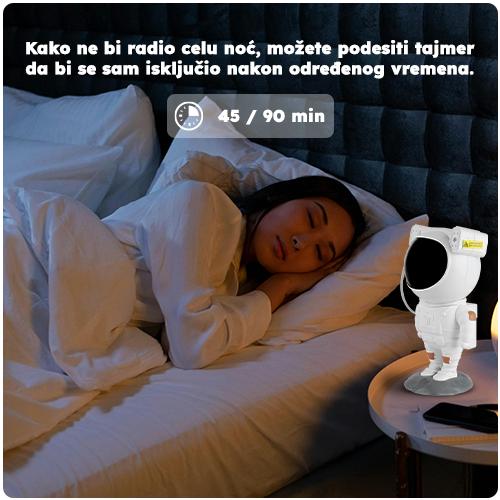 Astronaut zvezdano nebo sa nebula projektorom