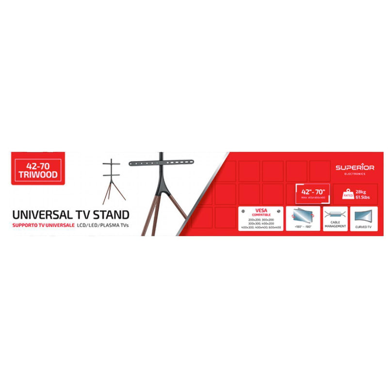 Superior Nosač za TV prijemnike, drveni,  42" - 70" - Universal TV Stand 42-70 Triwood