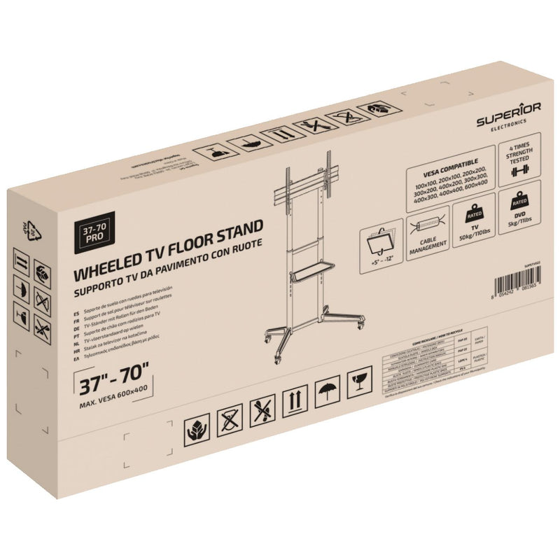 Superior Nosač za TV prijemnike sa točkićima  37" - 70", do 50 kg - 37-70 PRO TV Stand with Wheels
