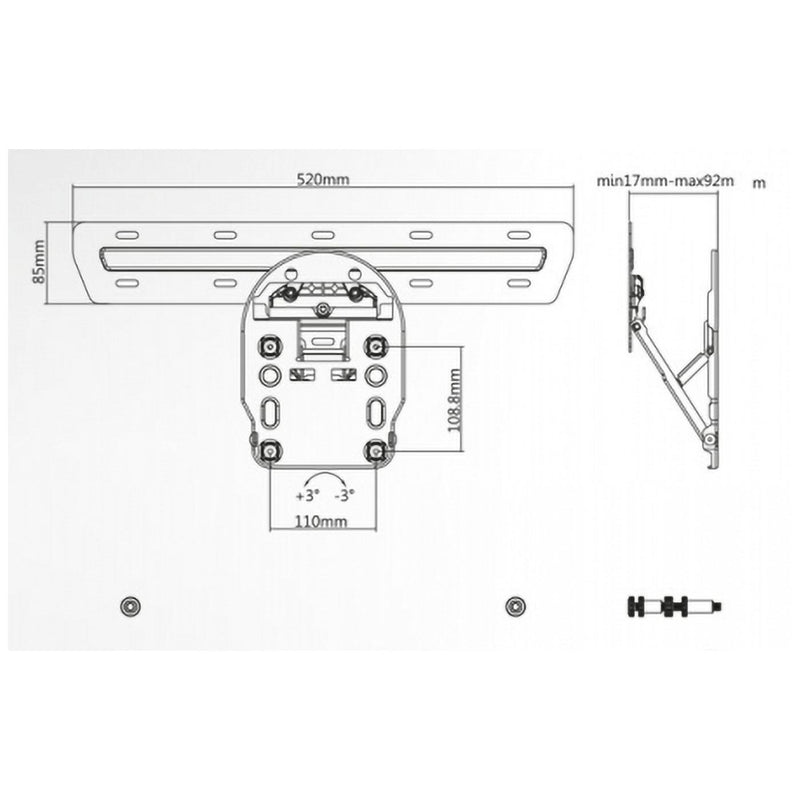 Superior Nosač za Samsung TV prijemnike 49" - 55 "- 65", do 50 kg - Wall mount for Samsung QLED TVs