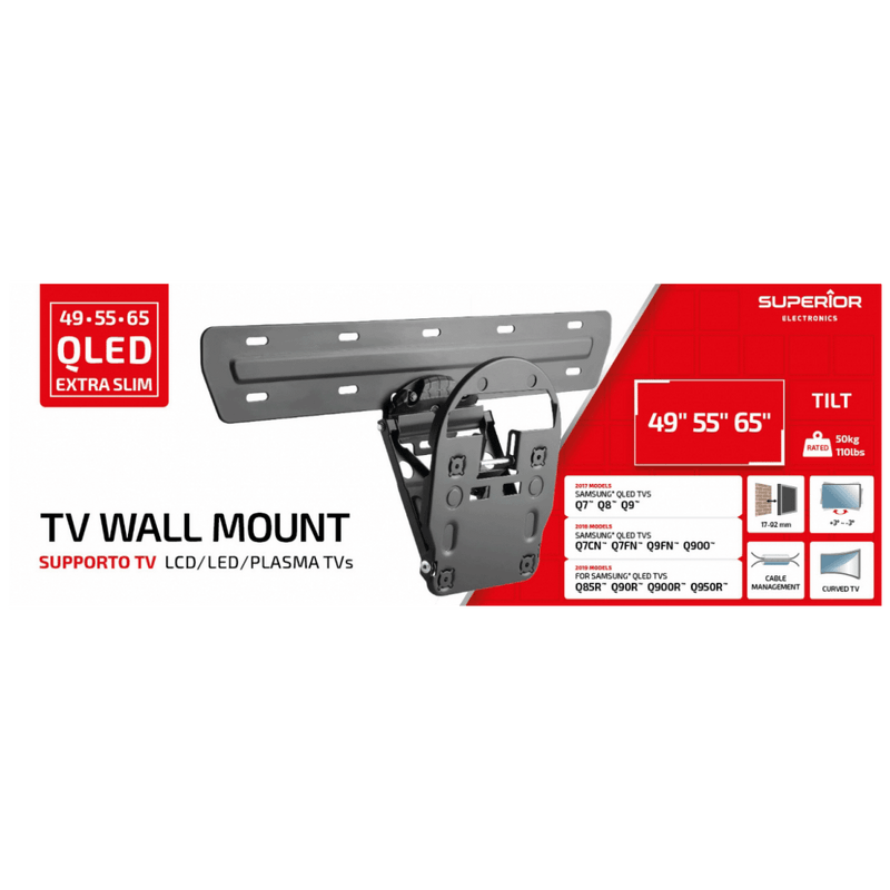Superior Nosač za Samsung TV prijemnike 49" - 55 "- 65", do 50 kg - Wall mount for Samsung QLED TVs