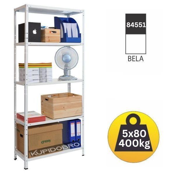 Metalna Polica 170x75x30cm 5x80kg