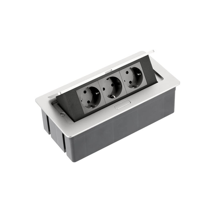 Utičnica SOFT 3xSchuco crna GTV