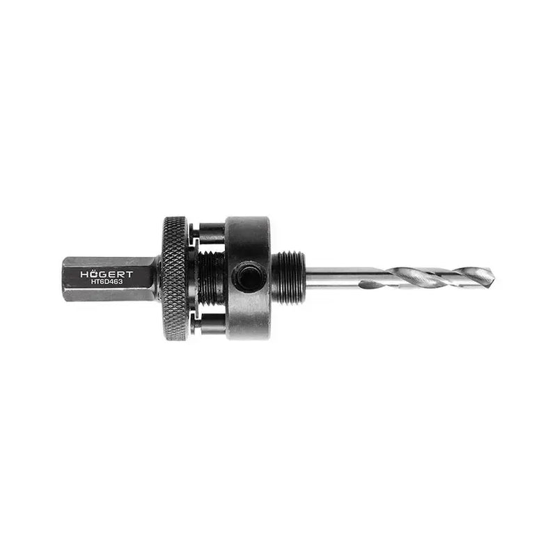 HÖGERT Držač sa burgijom za bimetalne krune 32–152 mm — prihvat HEX 7/16″