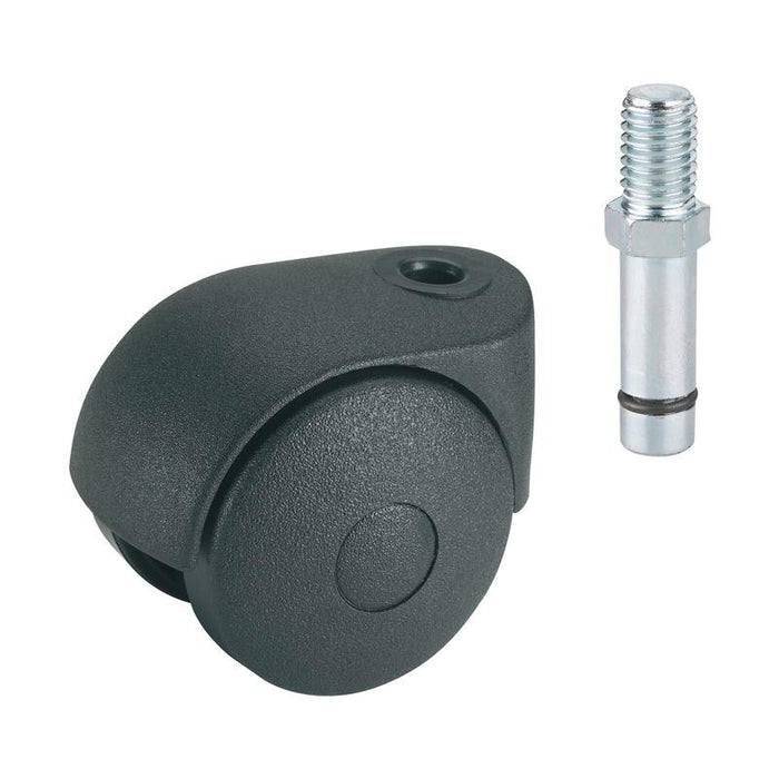 Dupli okretni točkić, plastični, 40 mm, 20 kg, sa navojem