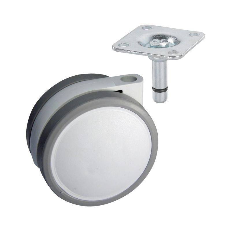 Dupli okretni točkić DesignTop, 62 mm, 40 kg nosivost