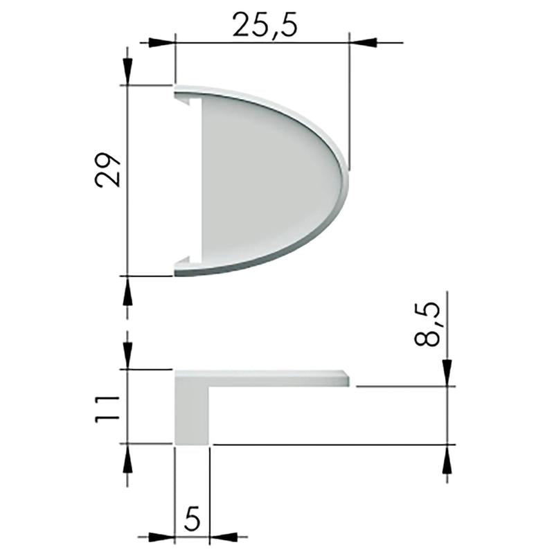 Adapter Cobrone — za staklo 5-6 mm, plastika