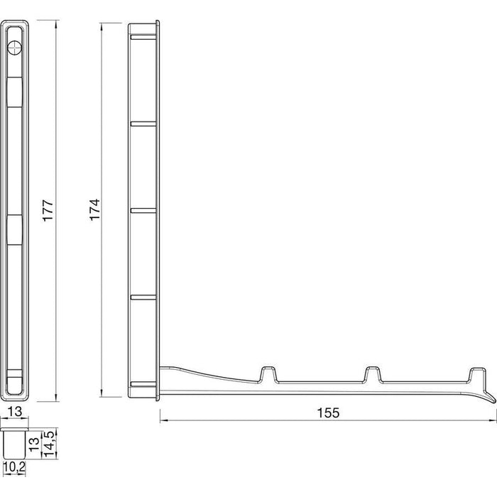 Preklopna kuka Votan za uvlačenje - 3 kuka