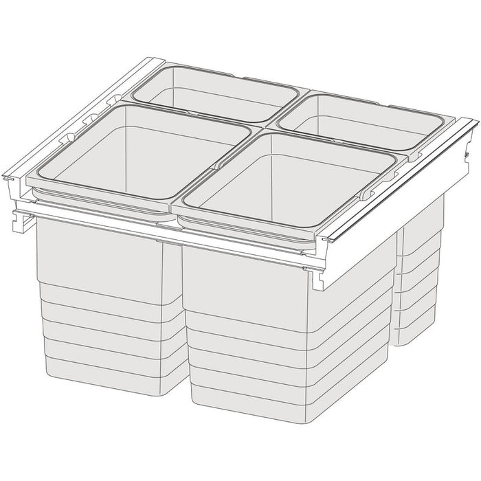NINKA Set za razdvajanje otpadaka 1-na-5, nominalna dužina 500 mm, ŠK 450 mm