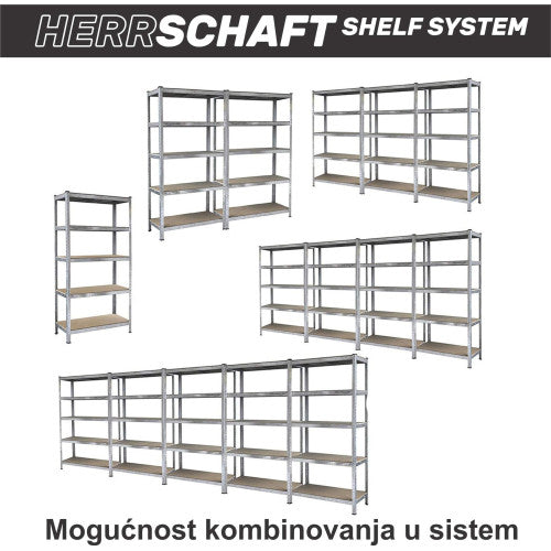 HERRSCHAFT EC-183 180x90x30 cm metalna montažna polica