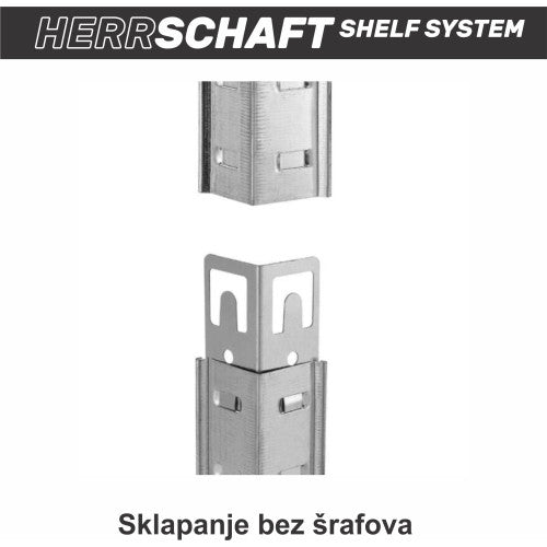 HERRSCHAFT EC-183 180x90x30 cm metalna montažna polica