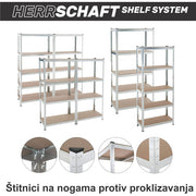 HERRSCHAFT EC-185 180x90x45 cm metalna montažna polica