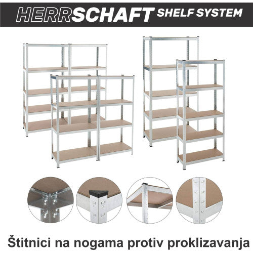 HERRSCHAFT HD-183 180x90x30 cm metalna montažna polica