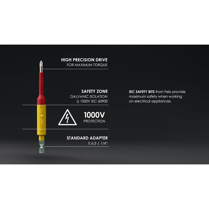 VDE Safety Bit Felo 1000V Pozidriv PZ1 x 115 03101590