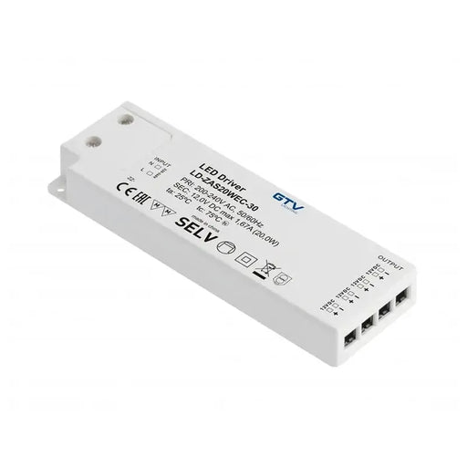 GTV LED Napajanje SLIM EASY CLIK 20W 12V DC — IP20
