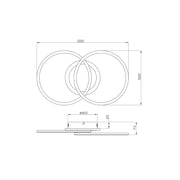 LED PLAFONJERA VENIDA 25W R62783132 CRNA