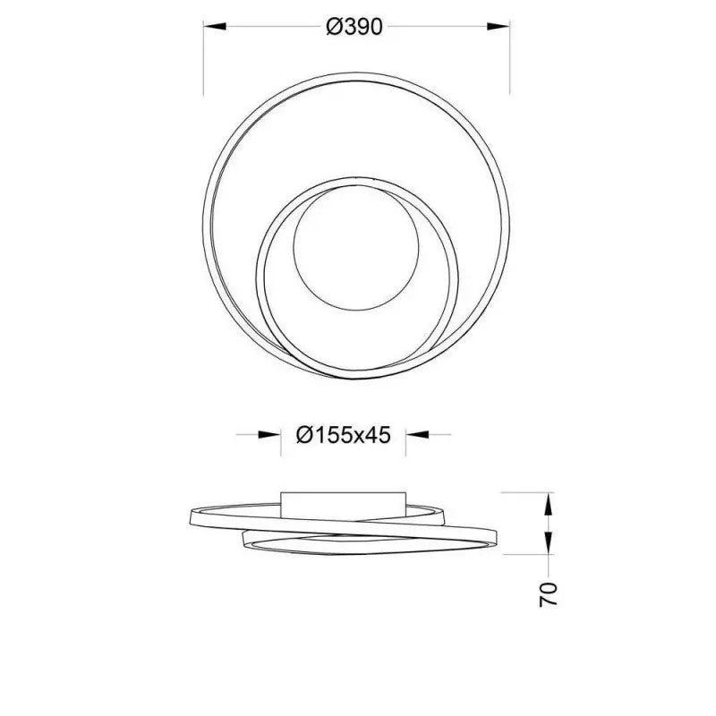 LED PLAFONJERA ZIBAL 22W R62911187 TITAN