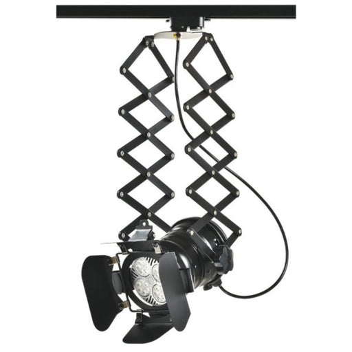 Šinski scenski monofazni reflektor E27 Ø270mm, raspon 760mm — crna