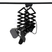 Šinski scenski monofazni reflektor E27 Ø270mm, raspon 760mm — crna