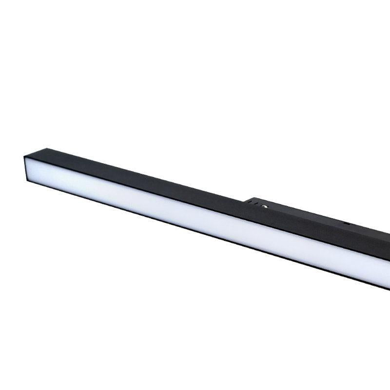 Magnetna šinska LED svetiljka difuzna 24W Dual White — crna