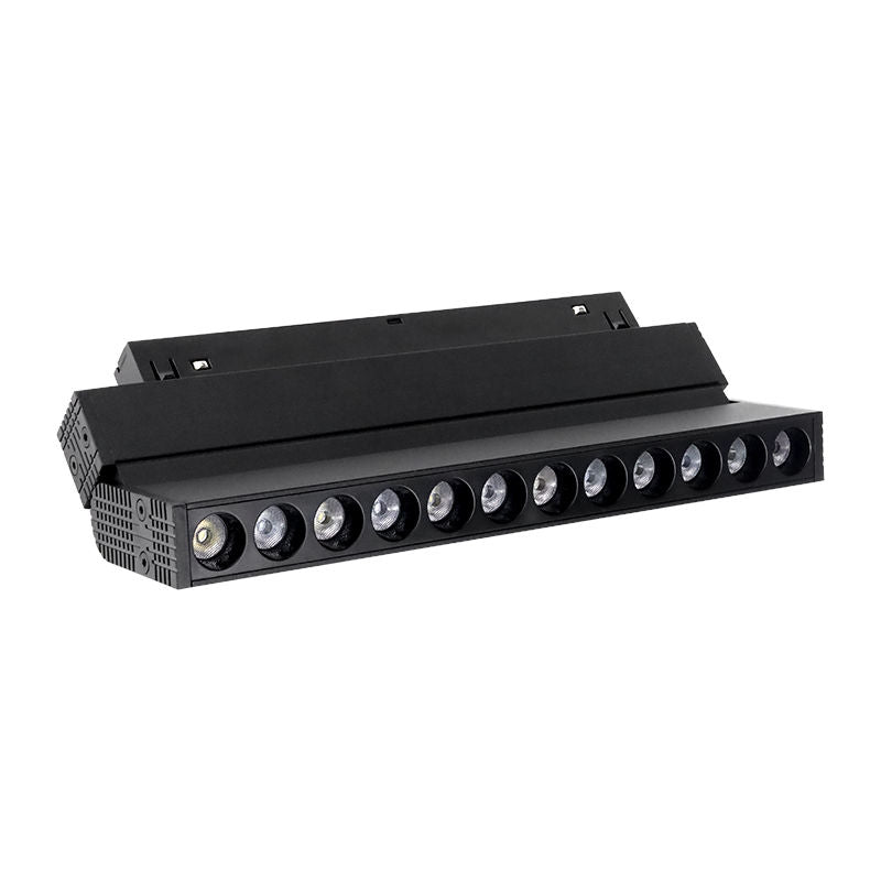 Magnetna šinska LED svetiljka tačkasta 10W Dual White, V85mm — crna