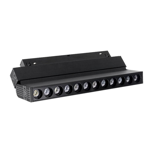 Magnetna šinska LED svetiljka tačkasta 10W Dual White, V85mm — crna