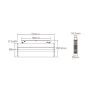 Magnetna šinska LED svetiljka tačkasta 10W Dual White, V85mm — crna