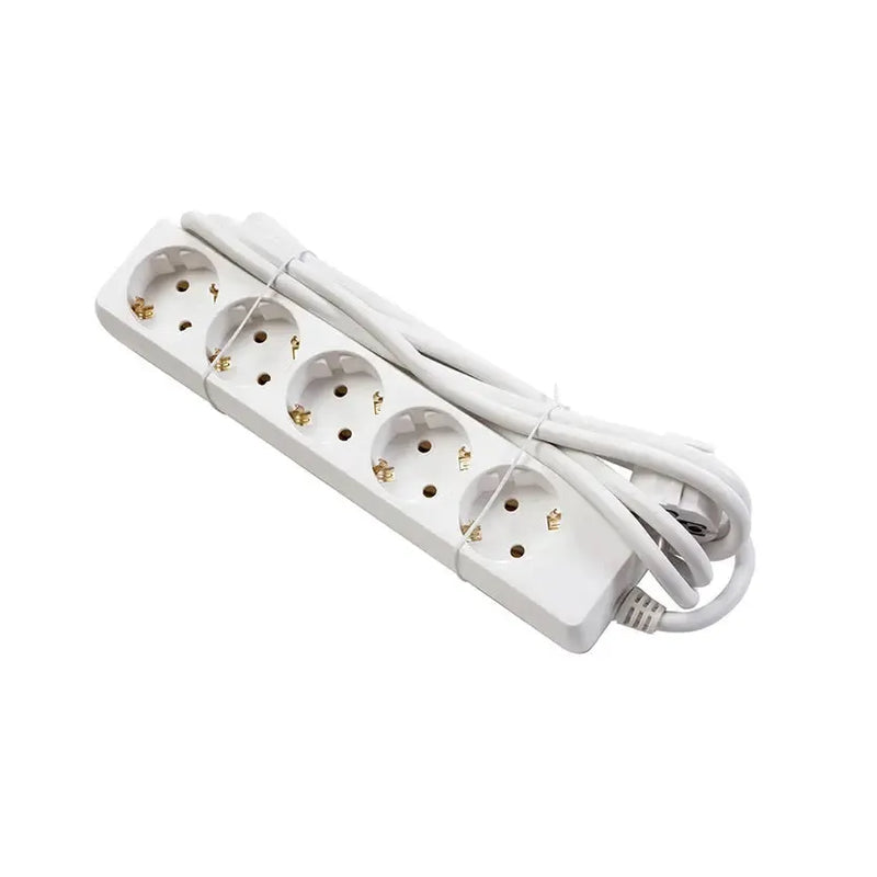 GTV LED Prenosna priključnica petostruka — kabl 3 m, 3 × 1,5 mm², bela