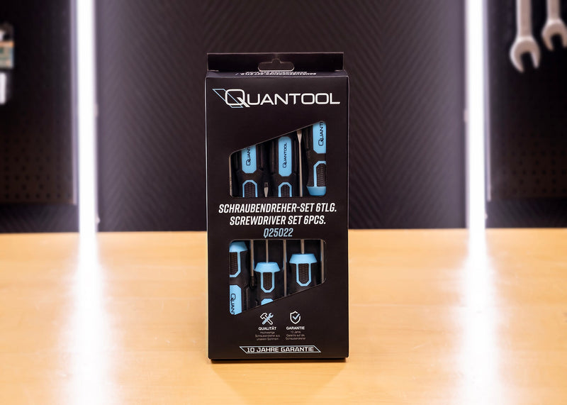 QUANTOOL Set odvijača — 6 delova, ravni i krstasti, CrV