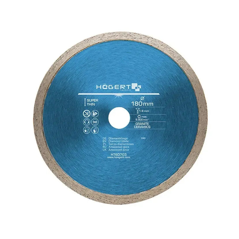 HÖGERT Dijamantska rezna ploča — 180 mm