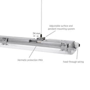 Limea vodotesna 2×60 IP65