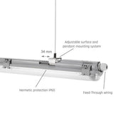 Limea led vodotesna 1x120cm IP65