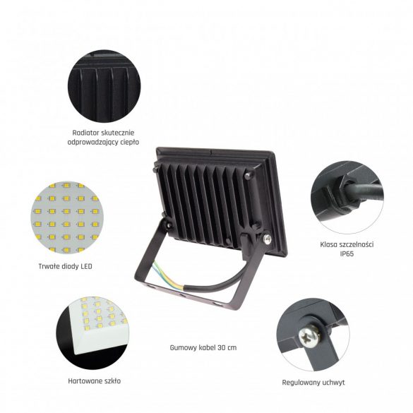 LED reflektor — 20W, 6000K, IP65