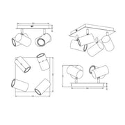 SPOT LAMPA MARLEY 4XGU10 802430465
