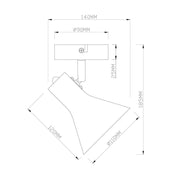 SPOT LAMPA NINA 1XE14 CRNA R80161002