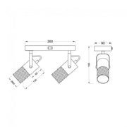 SPOT LAMPA TOSH 2xE14 804370232