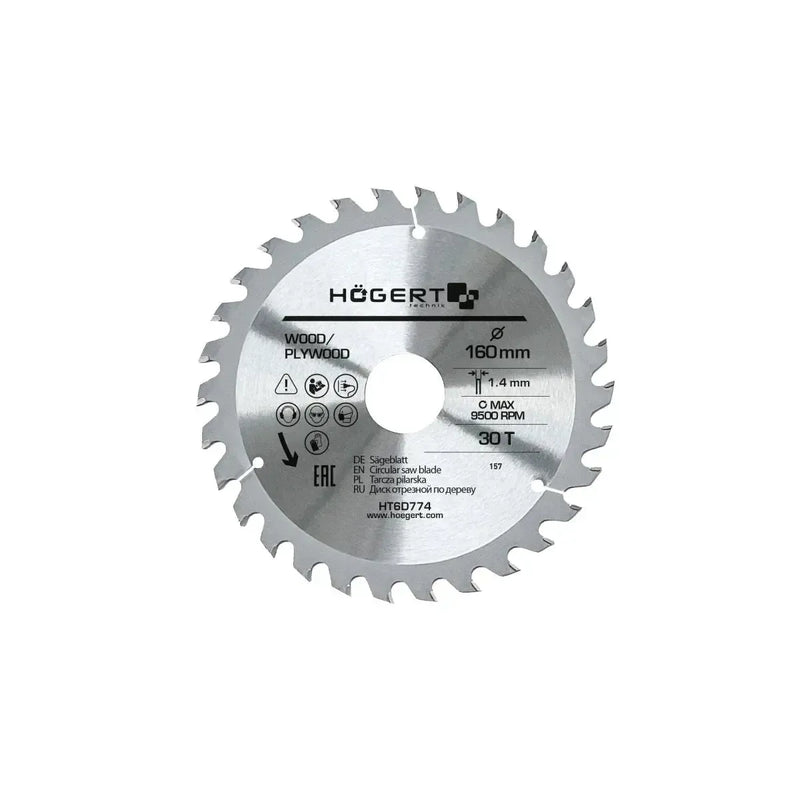 HÖGERT List za cirkular 160 mm — 30 zuba