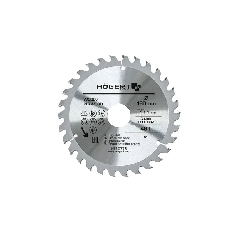 HÖGERT List za cirkular 160 mm — 48 zuba