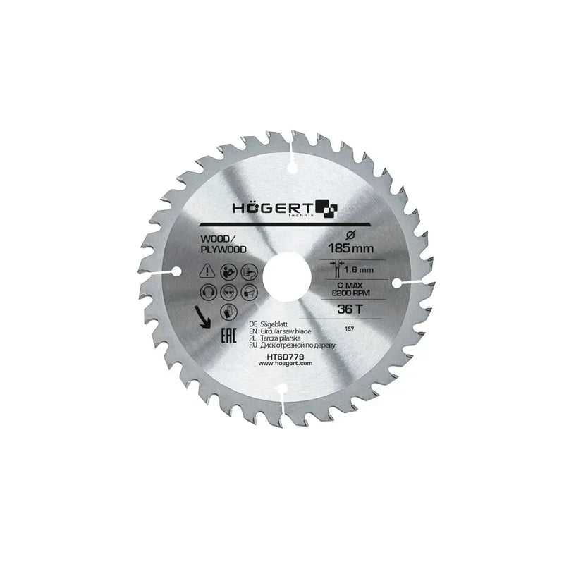HÖGERT List za cirkular 185 mm — 36 zuba