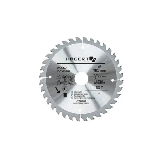 HÖGERT List za cirkular 185 mm — 60 zuba
